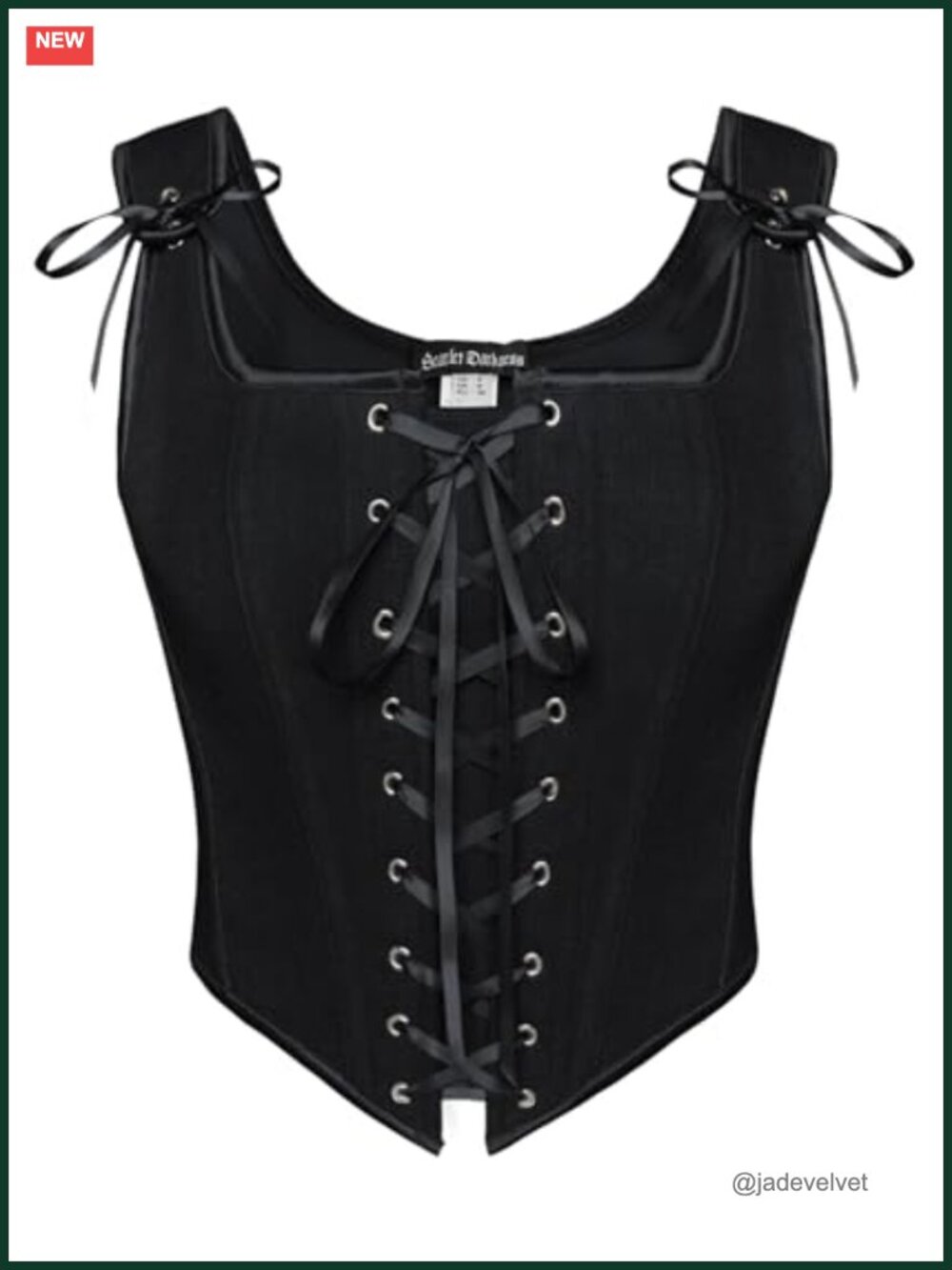 Renaissance Corset Top Lace Up Overbust Bustier